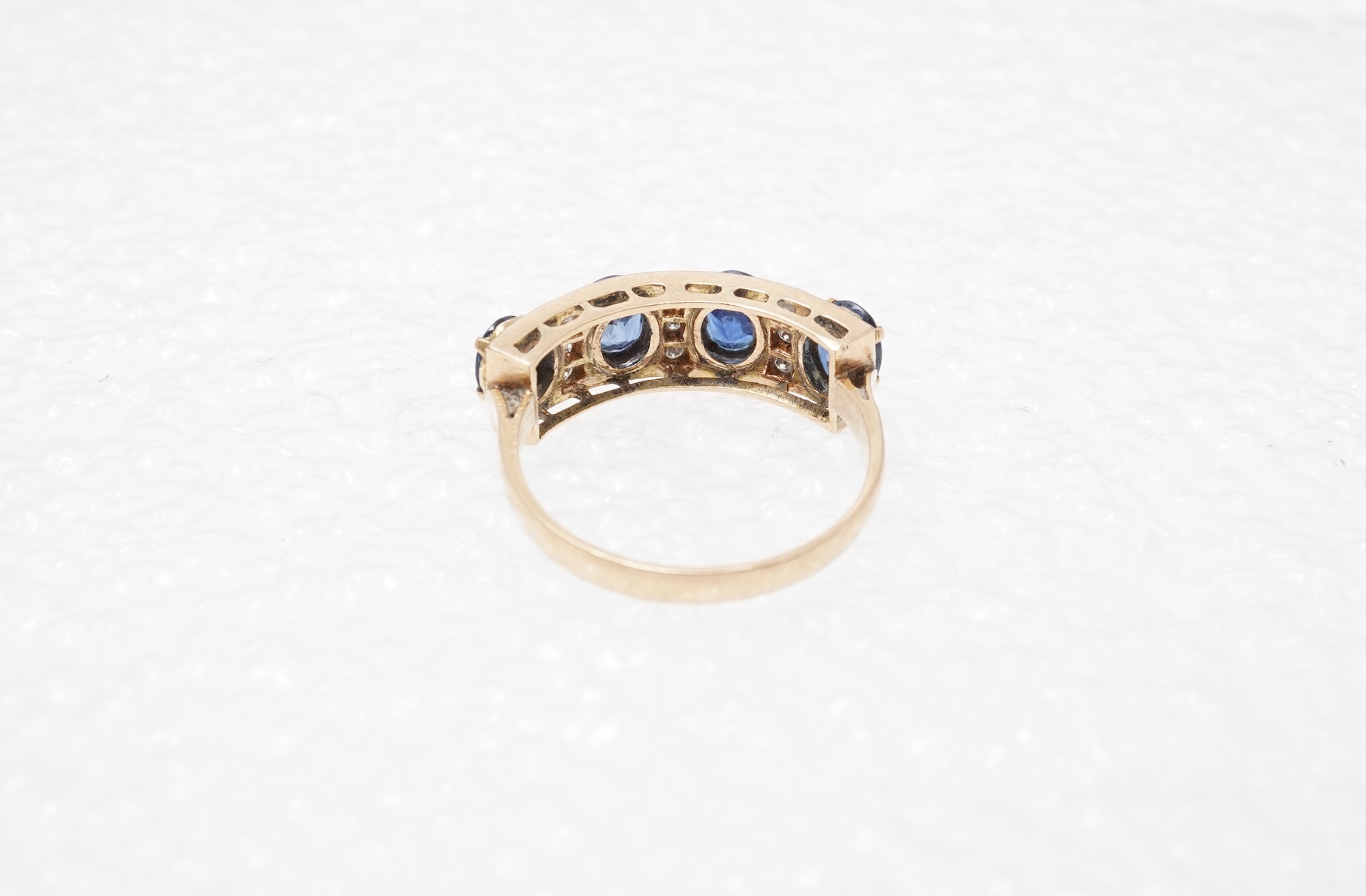A sapphire and diamond ring